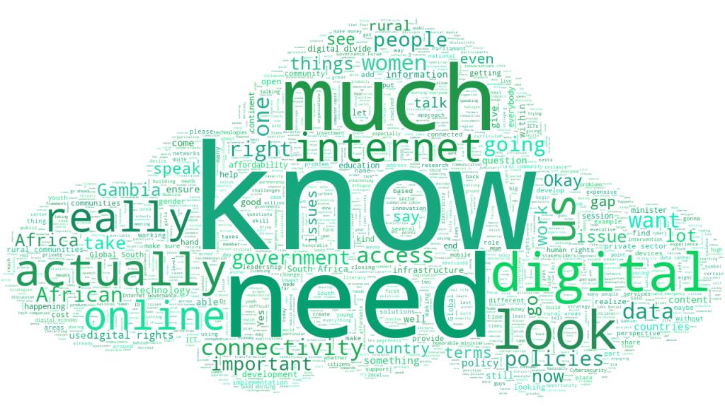 WS160 WORDCLOUD Conectivity and digital IGF2022