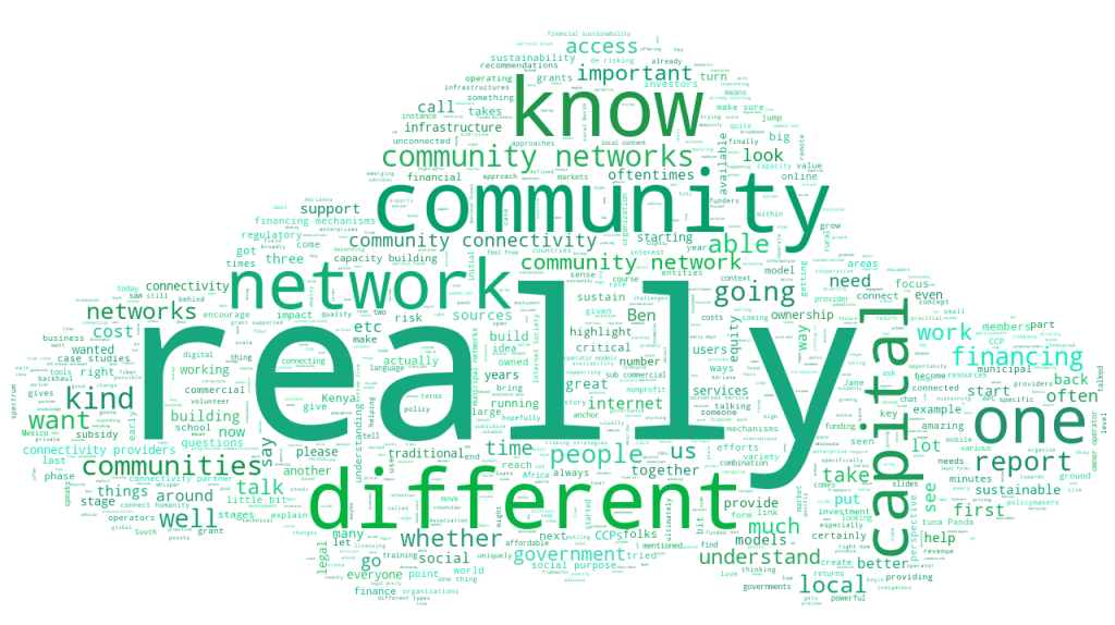 WS510 WORDCLOUD Financing mechanisms for locally owned Internet networks IGF2022