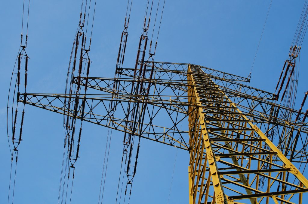  Cable, Power Lines, Electric Transmission Tower, Utility Pole