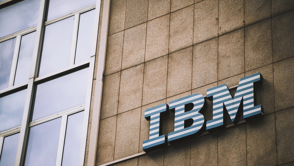 IBM logo on building