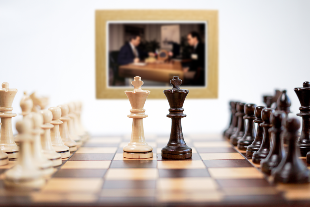 people play chess with time control, Stock Video