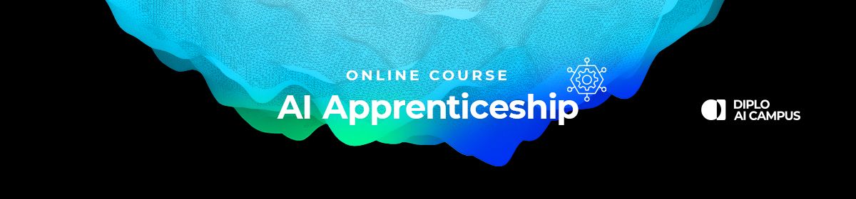 The image shows a banner advertising Diplos AI Apprenticeship Online Course