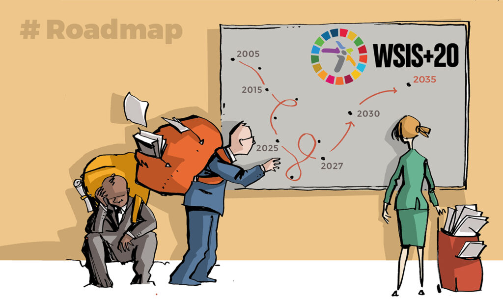 Weekly #228 Roadmap to the digital future: WSIS+20 zero draft paves the way 2 Person, Adult, Male, Man, Book, Comics, Publication, Face, Head