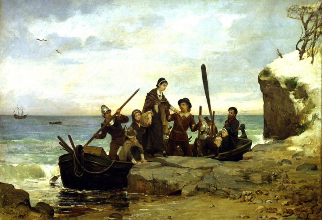 The role of NGOs in shaping foreign policy 2 The image shows the painting The Landing of the Pilgrims (1877) by Henry A. Bacon