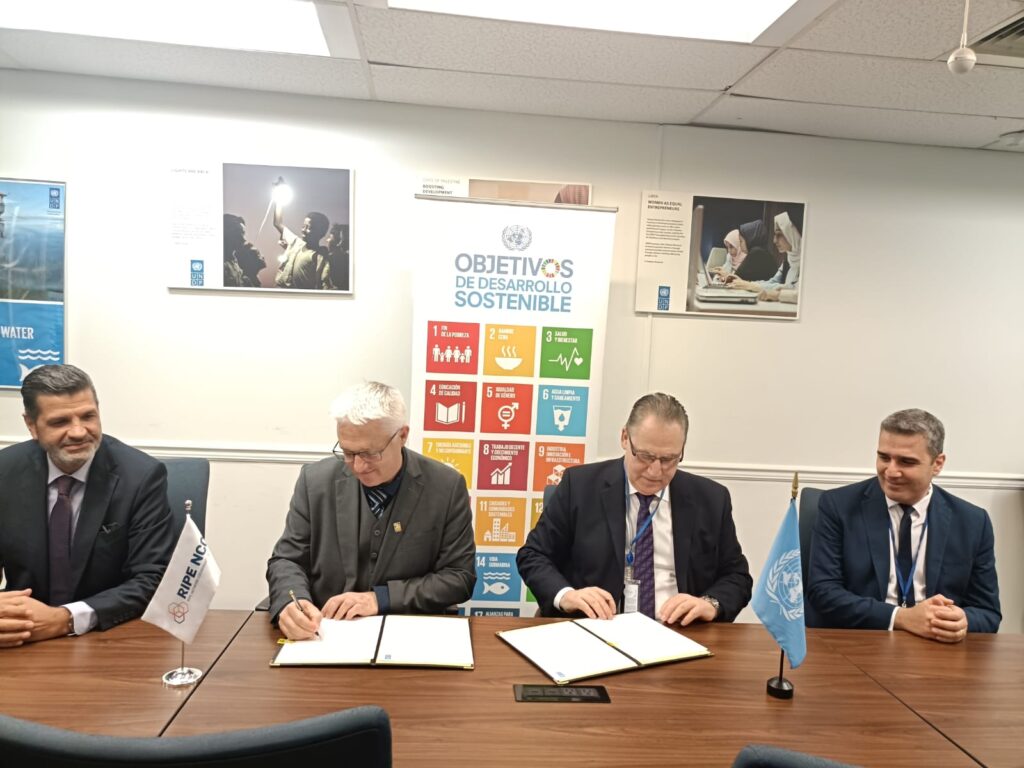 UNDP and RIPE MoU signing