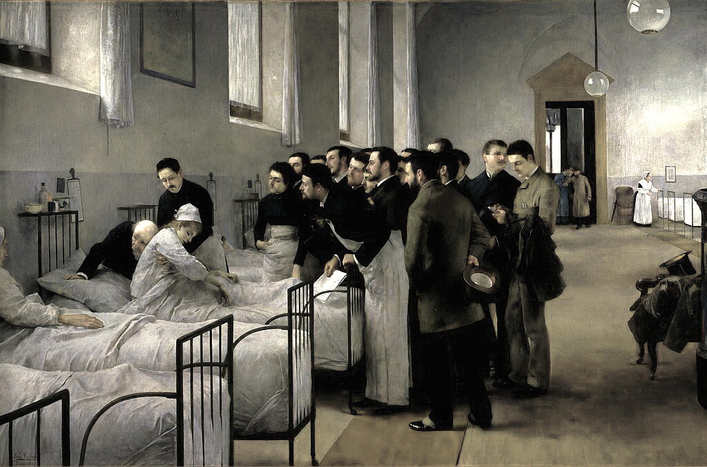 How analogies shape collective thinking and politics 2 The image shows Luis Jiménez Aranda’s painting A Hospital Ward during the Chief Physician’s Round