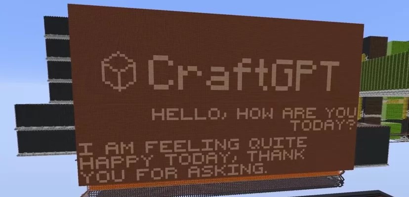 CraftGPT: Language model built in Minecraft