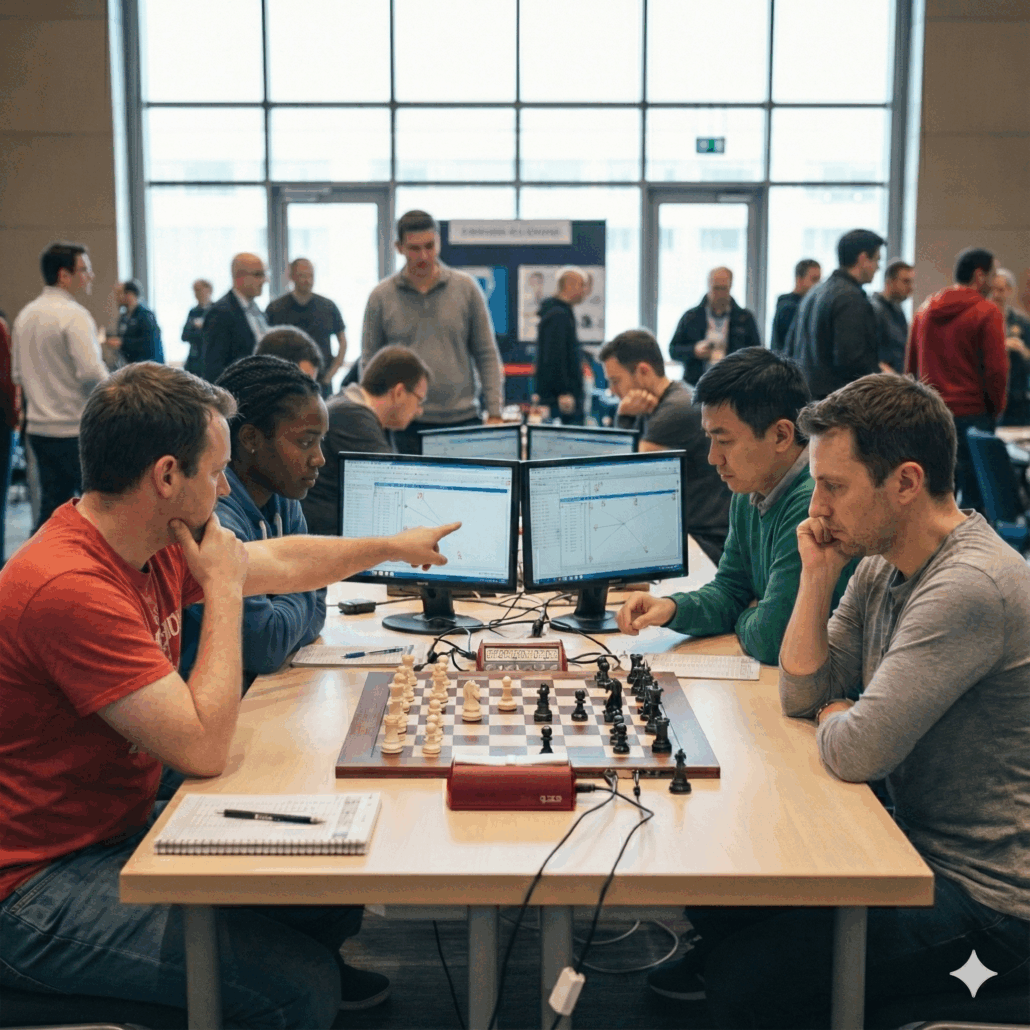 Cognitive proximity 1 Adult, Male, Man, Person, Chess, Game, Face, Head, Computer Hardware, Electronics, Hardware, Monitor, Screen, Clothing, Footwear, Shoe, Bettina von Arnim, Dong Yong, Brian Knappenberger, Karl Schroeder