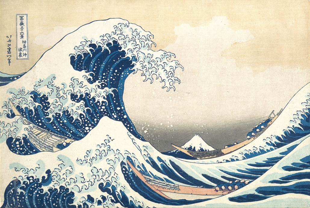 What is virtue? 2 The image shows 'The Great Wave off Kanagawa' by Katsushika Hokusai