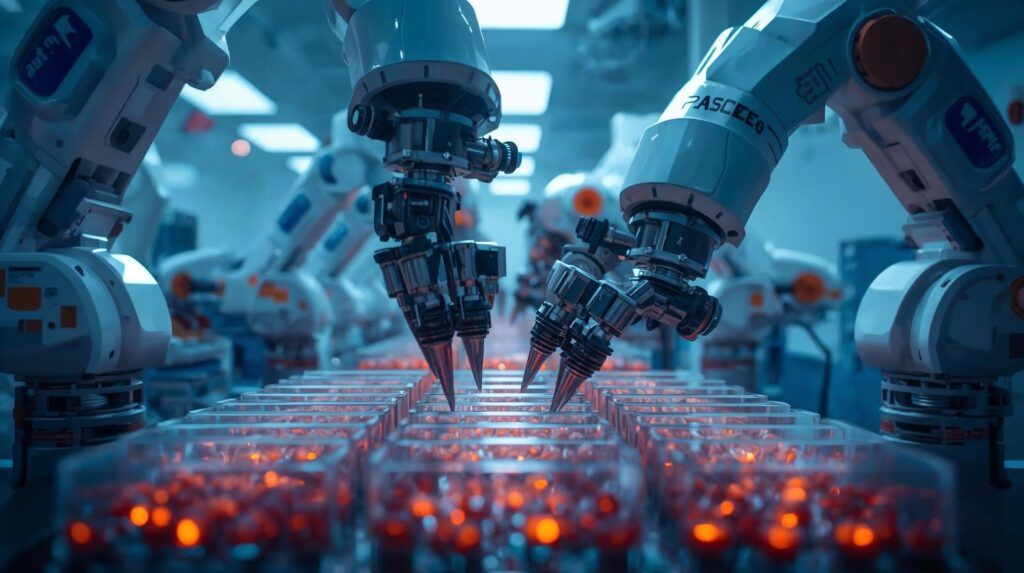 Robotic systems operating in a clean-room environment to support automated cell therapy manufacturing processes