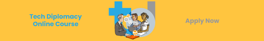 The image shows a banner advertising Diplo's Tech Diplomacy Online Course