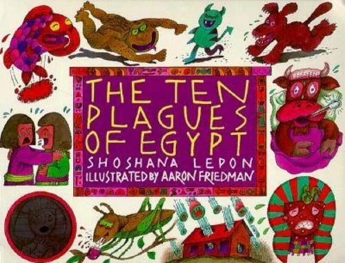The image shows the front cover of the book The Ten Plagues of Egypt by Shoshana Lepon