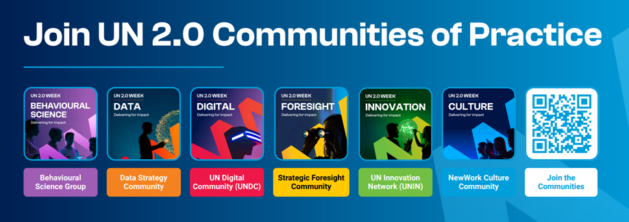 Advancing global digital cooperation and AI innovation across the UN system 12 Advertisement, Poster, Text, QR Code, Person, Head