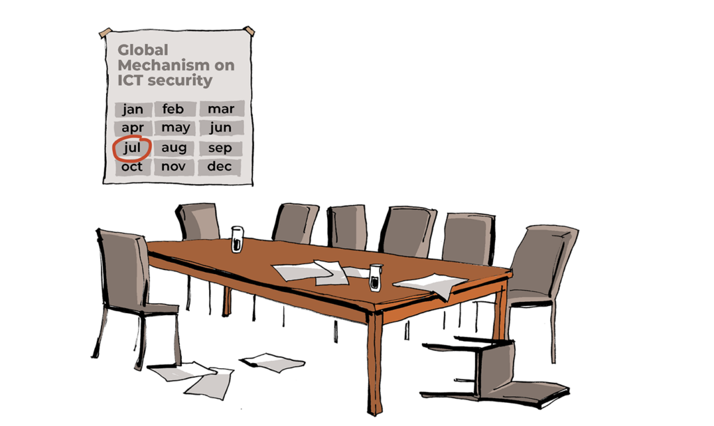 Weekly #256 UN kicks off Global Mechanism on ICT security, road ahead murky 2 Furniture, Table, Dining Table, Architecture, Building, Dining Room, Indoors, Room, Chair, Tabletop