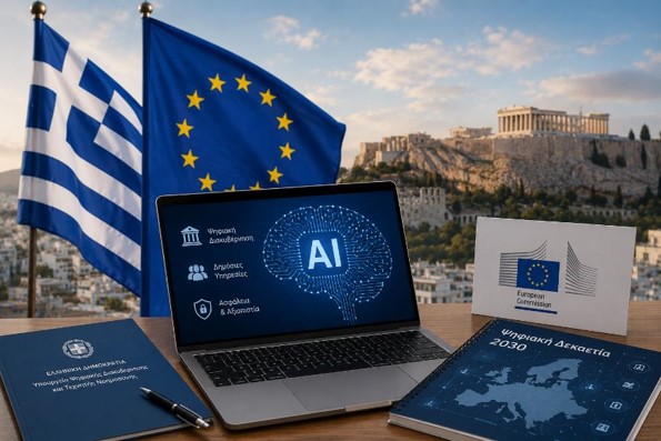 Η Ελλάδα και η Ευρωπαϊκή Επιτροπή ενισχύουν τη συνεργασία AI για δημόσιες υπηρεσίες | Παρατηρητήριο Ψηφιακού Ρολογιού