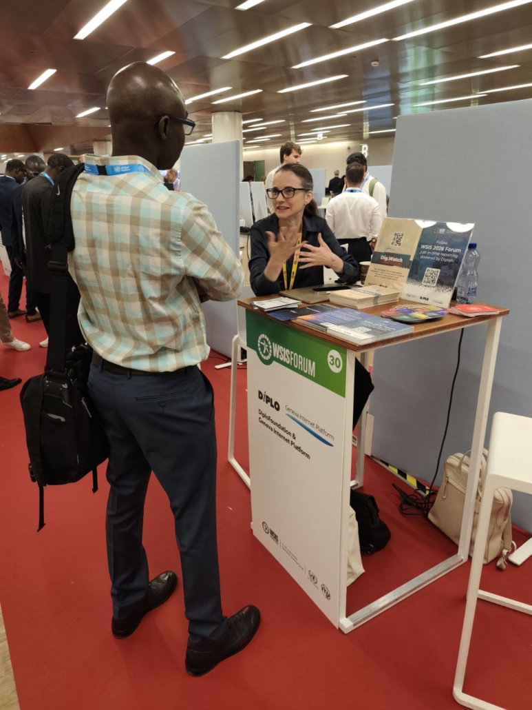 Weekly #270 Geneva takes centre stage in global AI governance 5 Desk, Furniture, Table, Adult, Female, Person, Woman, Male, Man, Accessories, Glasses, Standing Desk