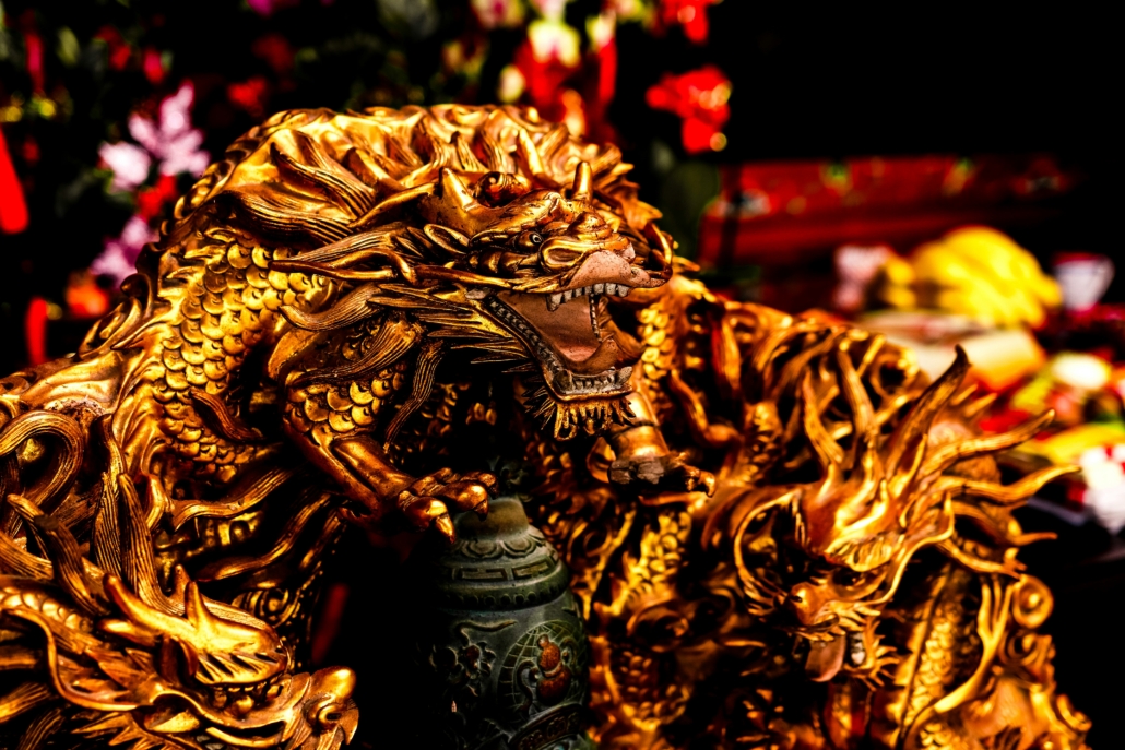 An image of a golden dragon